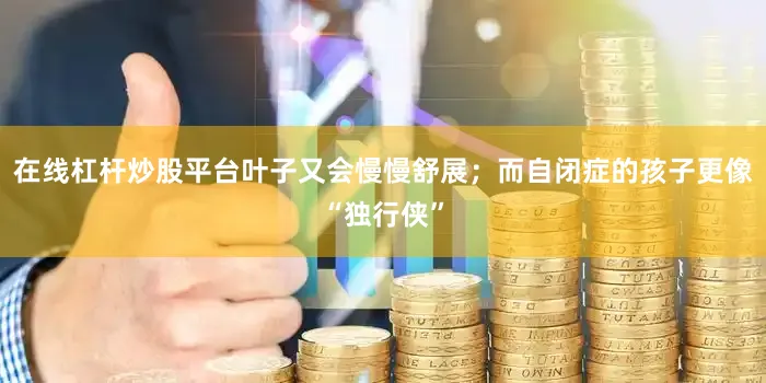 在线杠杆炒股平台叶子又会慢慢舒展；而自闭症的孩子更像“独行侠”